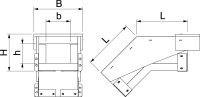 OBO PLCS VF060810 Svislý oblouk klesající pro PYROLINE Con 100x80 šedá