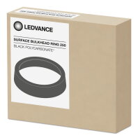 Připevnitelný kroužek krytu LEDVANCE SURFACE BULKHEAD RING 250 BK