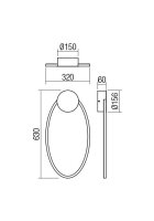 Nástěnné svítidlo LEO AP LED 31W CCT+3STEP WH REDO 01-3294