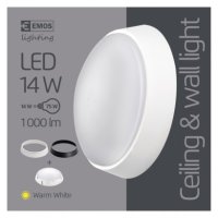 LED přisazené svítidlo ZURI, kruhové černá/bílá 14W teplá bílá EMOS ZM3130