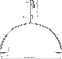 Podpěra vedení DEHNQUICK FeZn pro prům. 6-10mm, nastavitelný rozsah 200-280mm