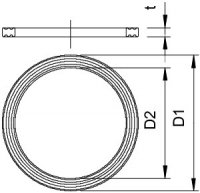 OBO 2030032 Těsnící kroužek přip. závitu 107 F M63 PE