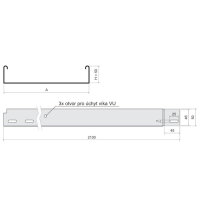 Kabelový žlab 50x250x0,70 lakovaný (Mars) KOPOS NKZIN 50X250X0.70_EO