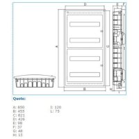 IP40 INC72 W0 04147 rozváděčová skříň pod omítku IP40 IBOCO 04147