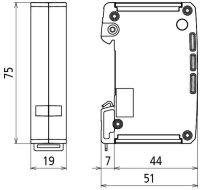 Kombinovaný svodič bleskových proudů DEHNpatch do 1 Gbit se dvěma konektory RJ45