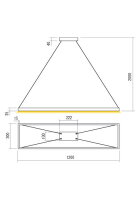 Závěsné svítidlo FEBE SU LED 50W 3000K D300*1200 SWH REDO 01-2923