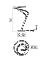 Stolní lampa TEMPEST VE LED 18W 3000K SWH  REDO 01-3603