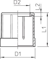 OBO 129 M20 SW Trubková koncovka M20 černá Polyetylén PE