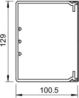 OBO WDK100130CW Nástěnný a stropní kanál 100x130x2000 krémová bílá