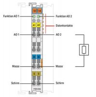 2kanálový analogový výstup DC ą10V světle šedá WAGO 750-556