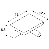 KARPO Bedside LED vnitřní nástěnné nástavbové svítidlo bílá 3000K SLV 1002140