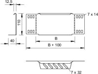 OBO RWEB 110 FS Redukční úhelník/zakončení pro kabelový žlab 110x100 Ocel