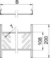 OBO KTSMV 320 FS Sada spojek Magic pro kabelový žlab 35x200x200 Ocel pás.zink