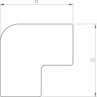 OBO WDK HF10020RW Kryt plochého rohu, 10x20mm, čistě bílá Polyvinylchlorid, PVC