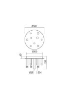 Stropní svítidlo MADISON PL LED 36W 3000K SBK REDO 01-2041