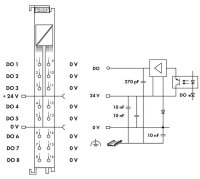 8kanálový binární výstup DC 24V 0,5 A tmavě šedá WAGO 750-1515/040-000