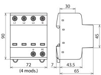 Aplikačně optimalizovaný kombinovaný svodič DEHNshield typ 1+2 pro 3fáz TT/TN-S