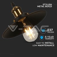 Závěsné svítidlo V-TAC Metal Black Adjustable VT-7201