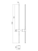 Nástěnné svítidlo TABOO AP LED 11W 3000K H1000 WH REDO 01-3123