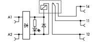 Reléový modul, vstupní jmenovité napětí AC/DC 24-230 V, 1 přepínací kontakt