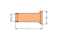 Dutinka, objímka na 50mm2/AWG 1 bez plastového límce WAGO 216-425