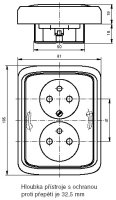 Dvojzásuvka s ochranou před přepětím 5592A-A2349B bílá Tango ABB
