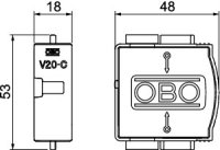 OBO V20-VA 0 Vrchní díl SPD V20, typ 2, 385V