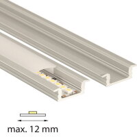 Vestavný hliníkový profil VS, 24x8 mm, matný difuzor, komplet, 1 m