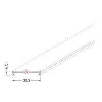 FKU78-C9-KLIK-1M-CL Plexi C9 KLIK čiré pro FKU78, 1m FK TECHNICS 4739590