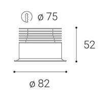 LED2 2150233D SPOT B, B DALI/PUSH DIM 9W 3000K