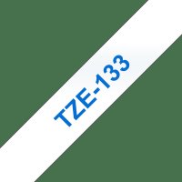 BROTHER TZe-133 průsvitná / modrá (12mm, laminovaná)