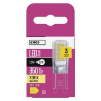 LED žárovka Classic JC G9 2,5W (32W) 350 lm teplá bílá EMOS ZQ9535