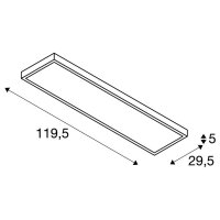 PANEL DALI, Indoor, stropní LED svítidlo 1200x300 mm, bílé, 4000K    SLV 1003053