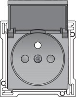 Kryt zásuvky 28,5mm s víčkem a dětskou pojistkou-STERLING NIKO 121-66603
