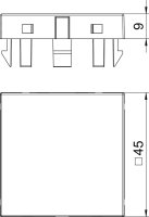 OBO ADP-B RW1 Zaslepovací kryt 1/1 modul, 45x45mm, čistě bílá