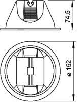 OBO 165 OBG-8 Střešní držák vedení, 8mm, Polyetylén, PE