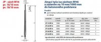 Jímací tyč do betonového podstavce JP 50/M16 pr. 16/10 AlMgSi Kovoblesk 24990