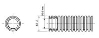 Gewiss DX23263R Lehká ohebná trubka FKHF, samozhášivá, prům. 63mm, šedá