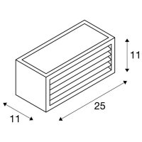 BOX-L venkovní nástěnné svítidlo TC-(D,H,T,Q)SE IP44 hranaté rezavé max. 18 W