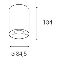 LED2 1150621D TUBUS C, W DALI/PUSH DIM 9W 2700K