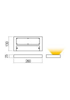 Nástěnné svítidlo LAMINA AP LED 2X15W 3000K SBK REDO 01-3016