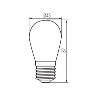 Světelný zdroj LED ST45 LED 0,9W E27-BL KANLUX 26039