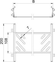 OBO KTSMV 610 FS Sada spojek Magic pro kabelový žlab 60x100x200 Ocel pás.zink