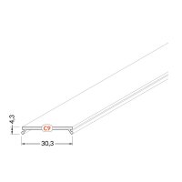 FKU78-C9-KLIK-2M-CL Plexi C9 KLIK čiré pro FKU78, 2m FK TECHNICS 4739591