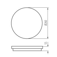 BENO 24W NW-O-GR Přisazené svítidlo LED KANLUX 33341