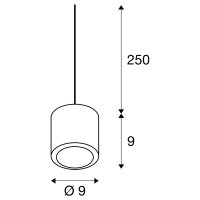 OCULUS PD vnitřní LED závěsné svítidlo single černé DIM-TO-WARM 2000-3000 K