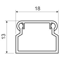 Lišta vkládací LV 18x13, bílá, 2 m, karton, samolepící páska KOPOS LV 18X13_P2