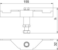 OBO DSSL2 165 Podpěra pro vysoká zatížení 165/200 Ocel pásově zinkováno