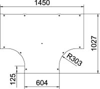 OBO LTD 600 R3 A4 Víko dílu T B600 Nerez materiál 1.4571 A4 1.4571