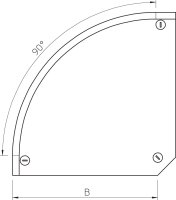 OBO DFB 90 150 DD Víko oblouku 90° s ot. záp pro RB 90 150 B150mm Ocel pás.zink